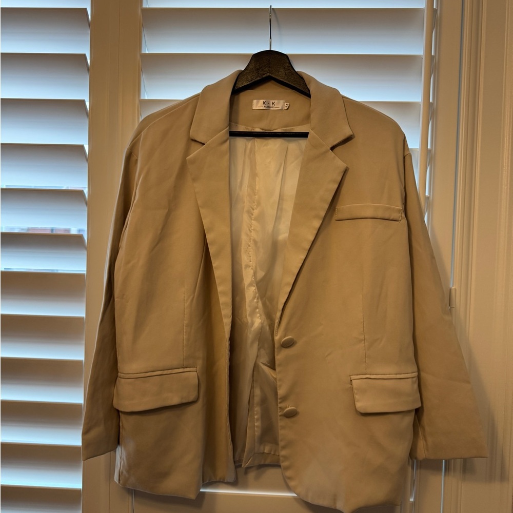 Beige Blazer Jacket